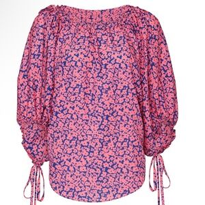 Derek Lam Collection Abstract Balloon Blouse Sz 14/16 (Italian size 44)